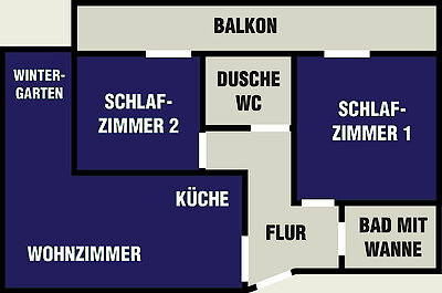 Grundriss Ferienwohnung Obstgarten